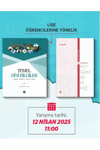 UMRE ÖDÜLLÜ YARIŞMA İÇİN-DİYANET TEMEL DİNİ BİLGİLER - 99 SORUDA PEYGAMBERİMİZ ürün görseli 1