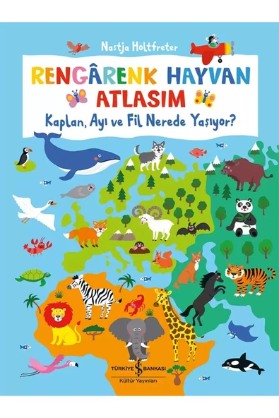 Rengârenk Hayvan Atlasım – Kaplan, Ayı Ve Fil Nerede Yaşıyor? / OLGU KİTABEVİ ürün görseli 1