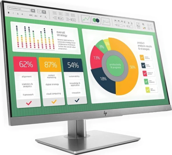 HP E223 1FH45AA 21.5" 5ms Full HD IPS LED Monitör HURAD ürün görseli