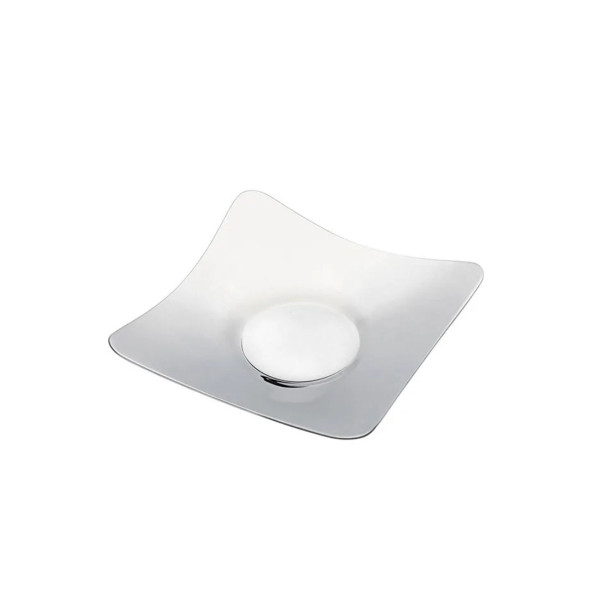 Nehir Karanfil Sade 18/10 Paslanmaz Çelik 12 Adet Çay Tabağı 9 x 9 cm - 2
