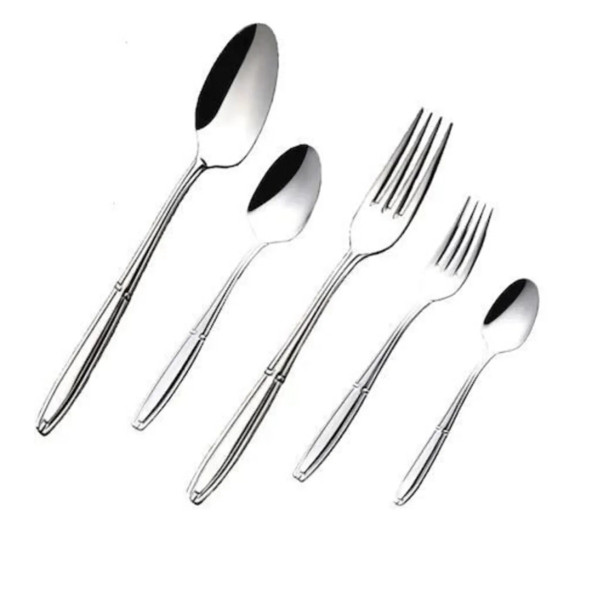 Nehir Buket Sade 84 Parça 18/10 Paslanmaz Çelik Çatal Kaşık Bıçak Takımı 12 Kişilik - 4