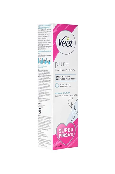 Veet Pure Tüy Dökücü Krem 200 ml - 1