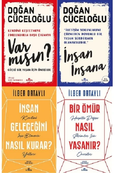 Var Mısın ? +insan Insana + Bir Ömür Nasıl Yaşanır + Insan Geleceğini Nasıl Kurar /4 Kitap Set ürün görseli 1