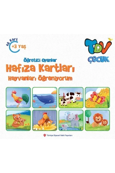 Öğretici Oyunlar Hafıza Kartları Hayvanları Öğreniyorum 48 Kart Kolektif - ürün görseli 1