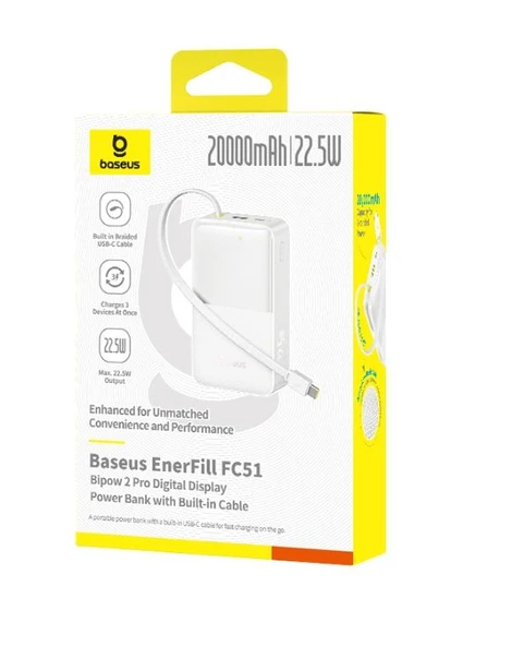 BASEUS ENERFILL FC51 BIPOW2 PRO 10000 22.5W BEYAZ - 2