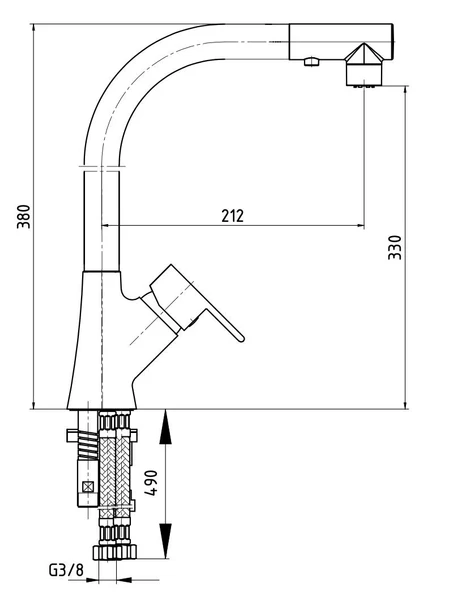 Ar Liona Spiralli Eviye Batarya L Boru Düz Çıkış - Resim 2