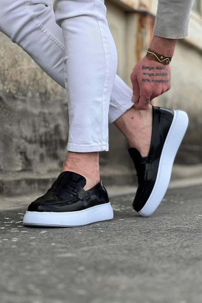 Siyah Rugan Erkek Casual Ayakkabı - Resim 3