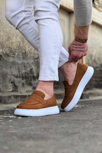 Taba Süet Erkek Casual Ayakkabı - Resim 3