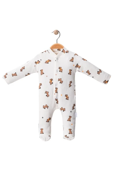 Celira Beyaz Tulum Köpekli Patikli 3 Ay,6 Ay,9 Ay Unisex ürün görseli 1