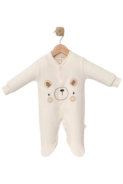 Celira Kahve Ayı Nakışlı Tulum 3 Ay,6 Ay,9 Ay Erkek Bebek ürün görseli