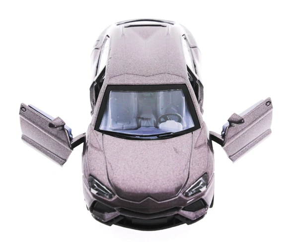 YUMURCAK TOYZ Çek Bırak Lamborghini Benzeri Simli Kahve Metal Araba Kız Erkek Çocuk Oyuncak Eğitici Oyuncaklar - 3