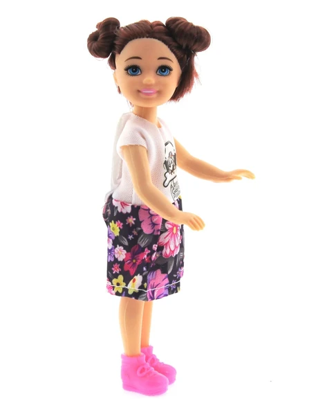 YUMURCAK TOYZ Baonier Çiçek Etekli 14cm Sarışın Tekli Kız Bebek Kız Erkek Çocuk Oyuncak Eğitici Oyuncaklar - Resim 3