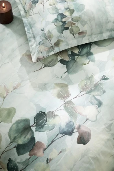 Özdilek Çift Kişilik Ranforce Nev Takımı Nature Drip Yeşil - Resim 2