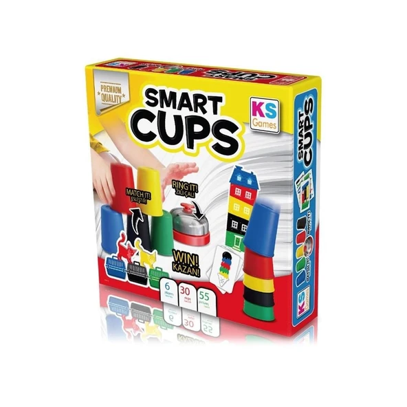 YUMURCAK TOYZ Ks Games Smart Cups Bardak Dizme Kutu Oyunu Kız Erkek Çocuk Oyuncak Eğitici Oyuncaklar