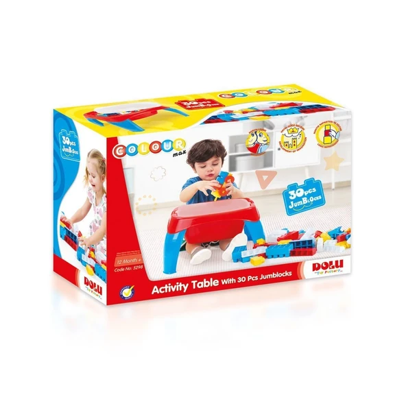 YUMURCAK TOYZ 5298 Aktivite Oyun Masası 30 Parça Blok Kız Erkek Çocuk Oyuncak Eğitici Oyuncaklar ürün görseli 1