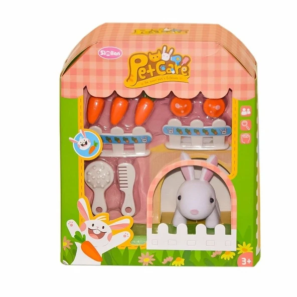 YUMURCAK TOYZ Evcil Hayvan Bakım Seti Tavşanlı Kız Erkek Çocuk Oyuncak Eğitici Oyuncaklar ürün görseli 1