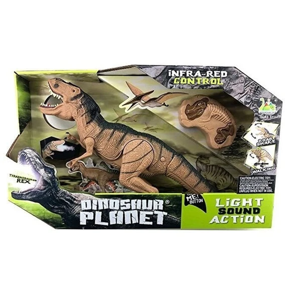 YUMURCAK TOYZ Sesi Işıklı Kumandalı Buharlı Dinozor T-Rex Kız Erkek Çocuk Oyuncak Eğitici Oyuncaklar ürün görseli 1