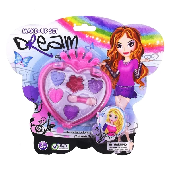 YUMURCAK TOYZ Kalp Kutulu Mini Makyaj Seti Kız Erkek Çocuk Oyuncak Eğitici Oyuncaklar ürün görseli 1