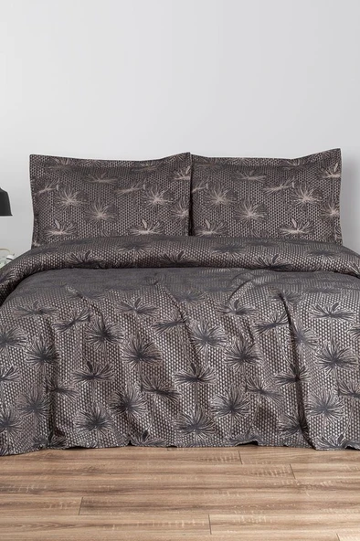 Hermes 3 Parça Çift Kişilik Pike Takımı 230x250 Antrasit - 1