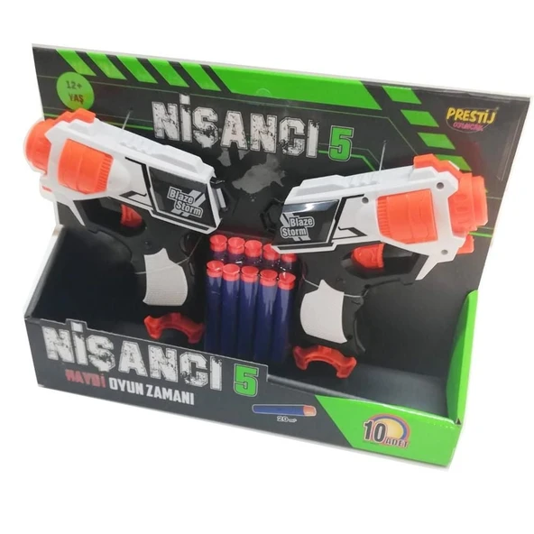 YUMURCAK TOYZ Nişancı Oyuncak Silah Sünger Atan 2'li Kız Erkek Çocuk Oyuncak Eğitici Oyuncaklar - 1