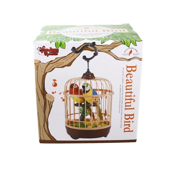 YUMURCAK TOYZ HL518-2 Kafesli İkili Kuş Müzik Kız Erkek Çocuk Oyuncak Eğitici Oyuncaklar - 1