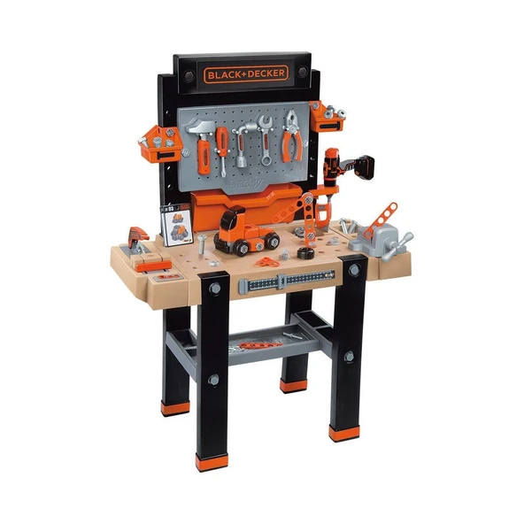 YUMURCAK TOYZ 7600360730 Black Decker Bricolo Ultimate Çalışma Tezgahı Kız Erkek Çocuk Oyuncak Eğitici Oyuncaklar - Resim 2