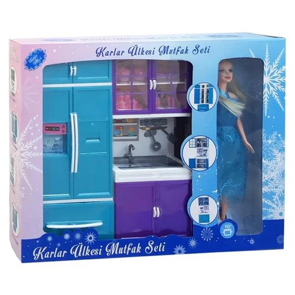 YUMURCAK TOYZ Oydaş Karlar Ülkesi 2'li Dolap Lavabo 2334 Kız Erkek Çocuk Oyuncak Eğitici Oyuncaklar - 2