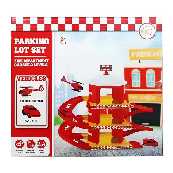 YUMURCAK TOYZ İtfaiye Üç Katlı Otopark Kız Erkek Çocuk Oyuncak Eğitici Oyuncaklar ürün görseli
