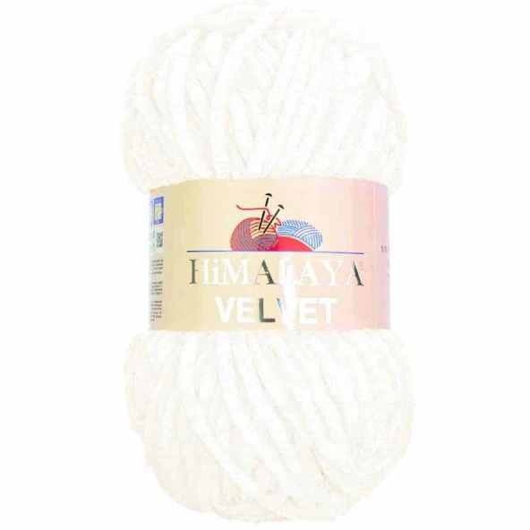 Himalaya Velvet Kadife El Örgü İpi 90001 Beyaz