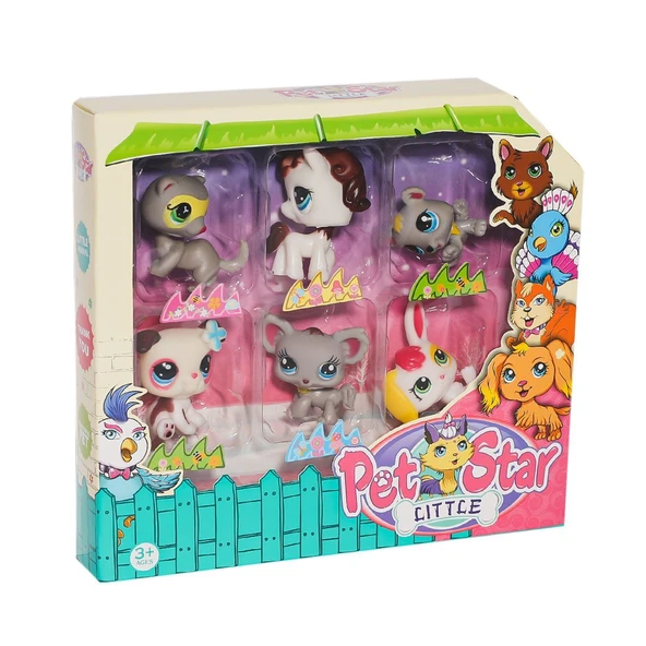 YUMURCAK TOYZ KZL-3046A3 Little Pet Star Seti Kız Erkek Çocuk Oyuncak Eğitici Oyuncaklar ürün görseli 1