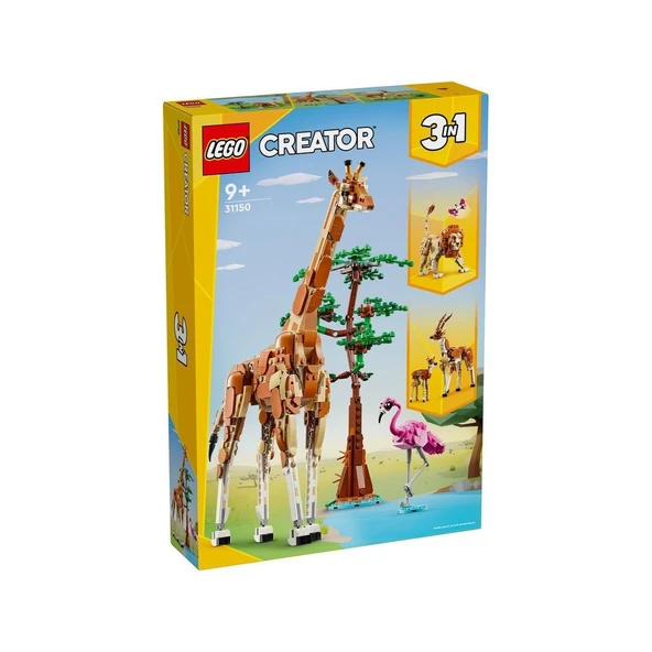 YUMURCAK TOYZ 31150 LEGO® Creator 3’ü1 arada Vahşi Safari Hayvanları 780 parça +9 yaş Kız Erkek Çocuk Oyuncak Eğit ürün görseli