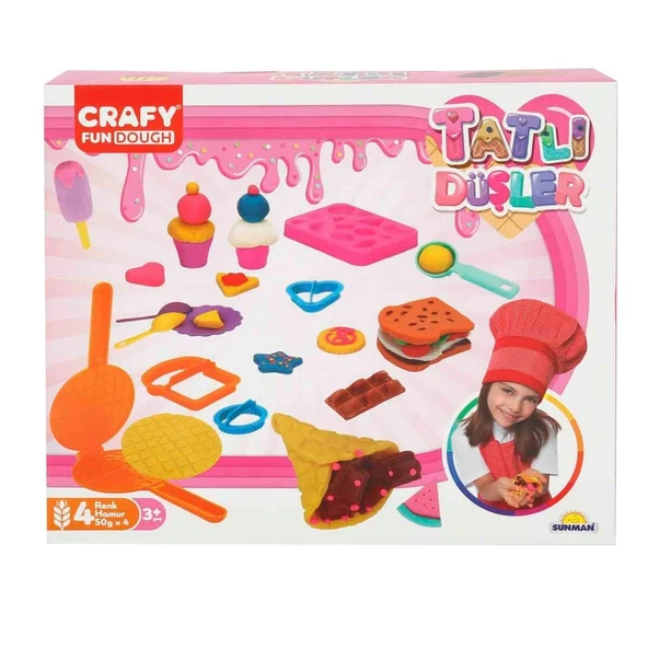 YUMURCAK TOYZ Tatlı Düşler Oyun Hamuru Seti 200 gr 22 Parça Kız Erkek Çocuk Oyuncak Eğitici Oyuncaklar - 2
