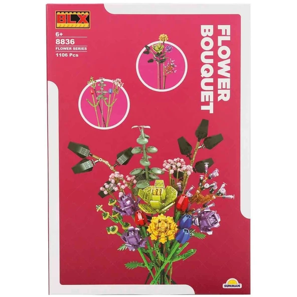 YUMURCAK TOYZ BLX Çiçek Buketi 8836 Kız Erkek Çocuk Oyuncak Eğitici Oyuncaklar - Resim 2