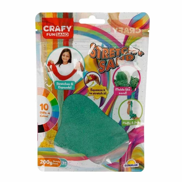 YUMURCAK TOYZ Streç Oyun Kumu Yeşil 200 gr Kız Erkek Çocuk Oyuncak Eğitici Oyuncaklar ürün görseli 1