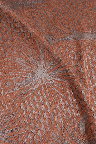 Hermes 3 Parça Çift Kişilik Pike Takımı 230x250 Turuncu - Resim 2