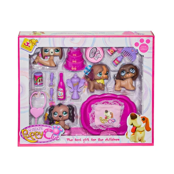 YUMURCAK TOYZ KZL-CL2105ABC Minik Köpekler ve Aksesurları Kız Erkek Çocuk Oyuncak Eğitici Oyuncaklar ürün görseli 1