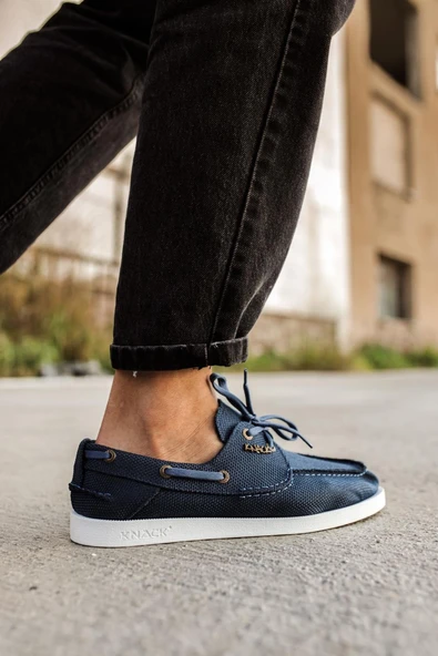 Mevsimlik Keten Ayakkabı Mavi - Resim 5