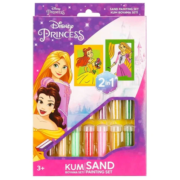 YUMURCAK TOYZ 2in1 Disney Princess Kum Boyama Seti Kız Erkek Çocuk Oyuncak Eğitici Oyuncaklar ürün görseli