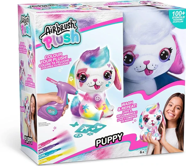 YUMURCAK TOYZ Airbrush Plush Boyanıp Yıkanabilen Peluş Köpek Kız Erkek Çocuk Oyuncak Eğitici Oyuncaklar ürün görseli