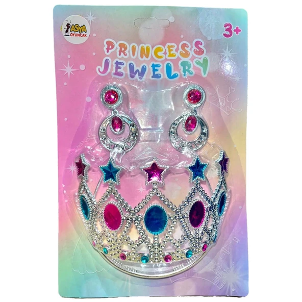 YUMURCAK TOYZ Prenses Tacı ve Küpe Seti Kız Erkek Çocuk Oyuncak Eğitici Oyuncaklar