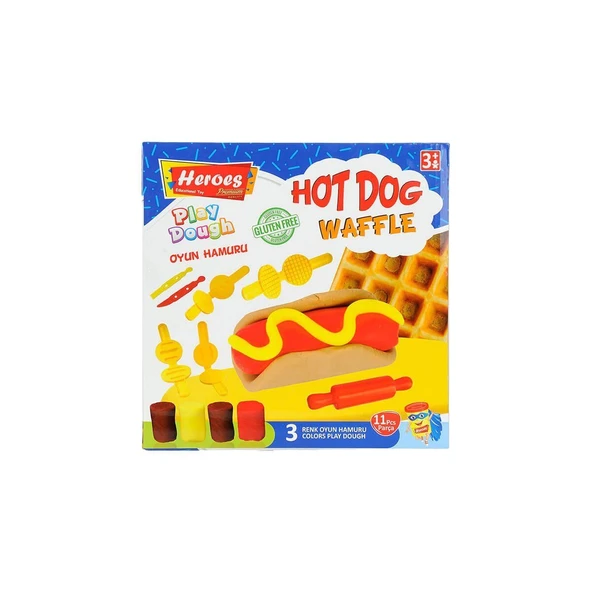 YUMURCAK TOYZ ERN-584 Heroes Orta Kutulu Burger Oyun Hamuru Seti Kız Erkek Çocuk Oyuncak Eğitici Oyuncaklar