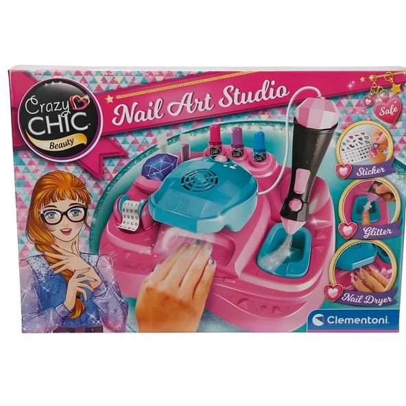 YUMURCAK TOYZ Crazy Chic Oje Kurutucu Tırnak Süsleme ve Tasarım Stüdyosu Kız Erkek Çocuk Oyuncak Eğitici Oyuncakla - Resim 3