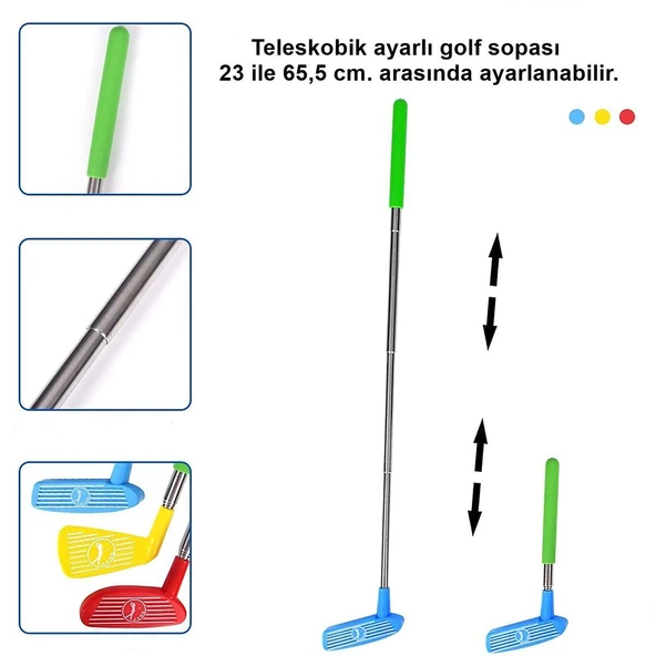 YUMURCAK TOYZ Minyatür Mini Golf Seti - S00003258 Kız Erkek Çocuk Oyuncak Eğitici Oyuncaklar - Resim 3