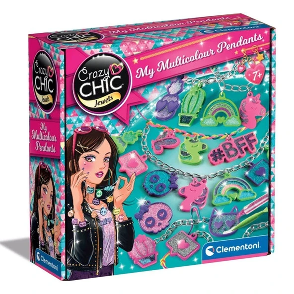 YUMURCAK TOYZ 18757 Crazy Chic - Renkli Kolyeler Kız Erkek Çocuk Oyuncak Eğitici Oyuncaklar