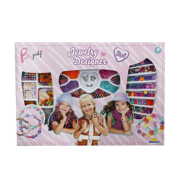 YUMURCAK TOYZ Hobi Set 3 in 1 Set Boncuk Takı Tasarım Seti Kız Erkek Çocuk Oyuncak Eğitici Oyuncaklar ürün görseli