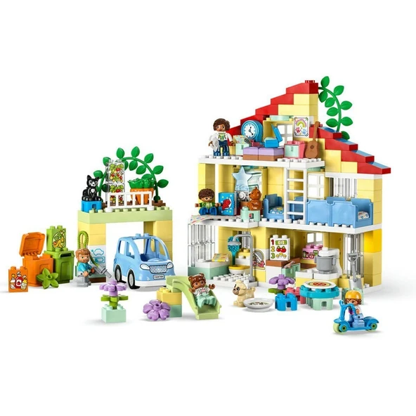 YUMURCAK TOYZ 10994 LEGO® Duplo® 3’ü 1 Arada Aile Evi 218 parça +3 yaş Kız Erkek Çocuk Oyuncak Eğitici Oyuncaklar - Resim 2