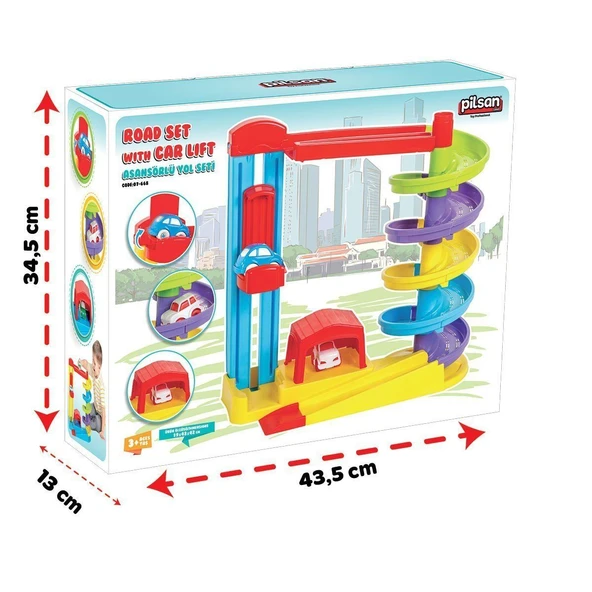 YUMURCAK TOYZ 07 668 Asansörlü Yol Seti Kız Erkek Çocuk Oyuncak Eğitici Oyuncaklar ürün görseli 1