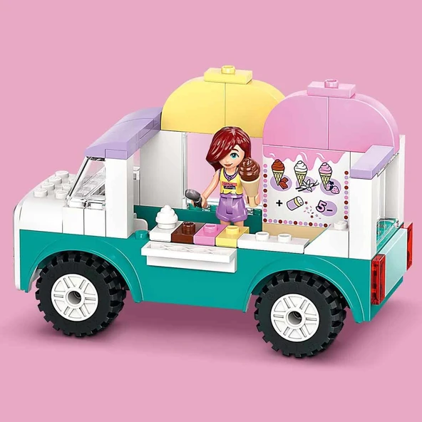 YUMURCAK TOYZ LEGO Friends Heartlake City Dondurma Kamyonu 42644 Kız Erkek Çocuk Oyuncak Eğitici Oyuncaklar - Resim 3