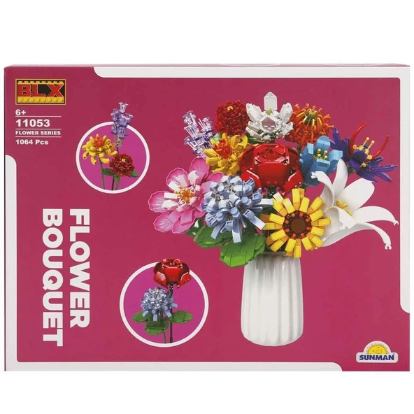 YUMURCAK TOYZ S00004699 FLOWER SET RENKLİ VE ÇEŞİTLİ ÇİÇEK BUKET Kız Erkek Çocuk Oyuncak Eğitici Oyuncaklar ürün görseli 1