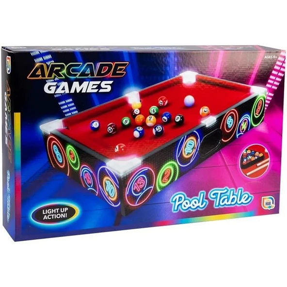 YUMURCAK TOYZ LEDli Masaüstü Bilardo 50x30cm Kız Erkek Çocuk Oyuncak Eğitici Oyuncaklar ürün görseli